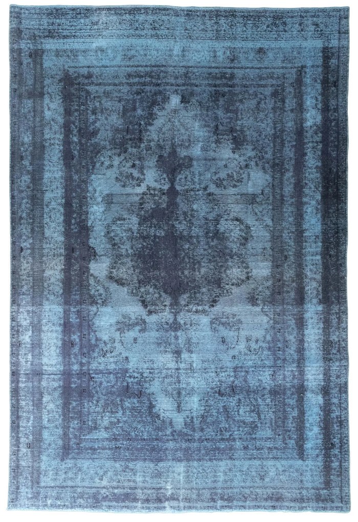 Vintage Tappeto 190 x 280 Blu (Iran) Annodato A Mano