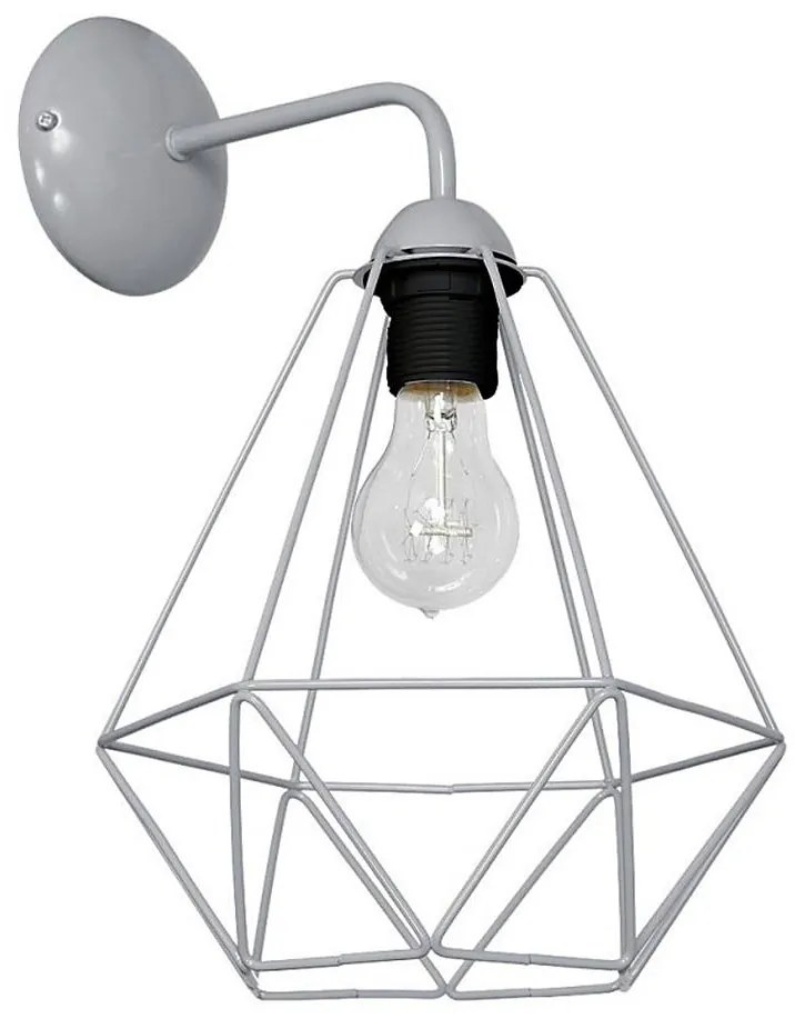 Applique BASKET 1xE27/60W/230V grigio
