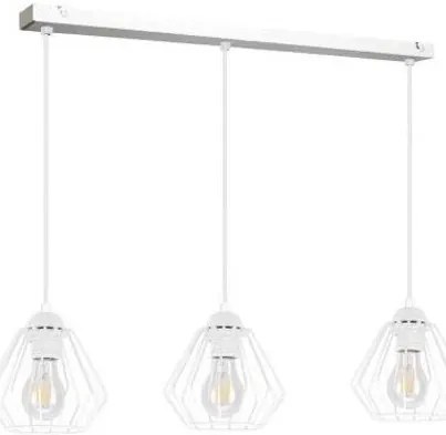 Lampadario a sospensione con filo CEED 3xE27/60W/230V bianco