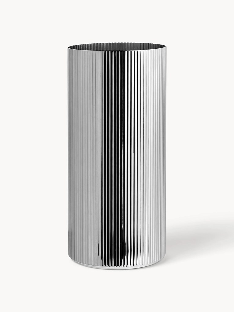 Vaso in acciaio inossidabile con struttura rigata Bernadotte, alt. 26 cm