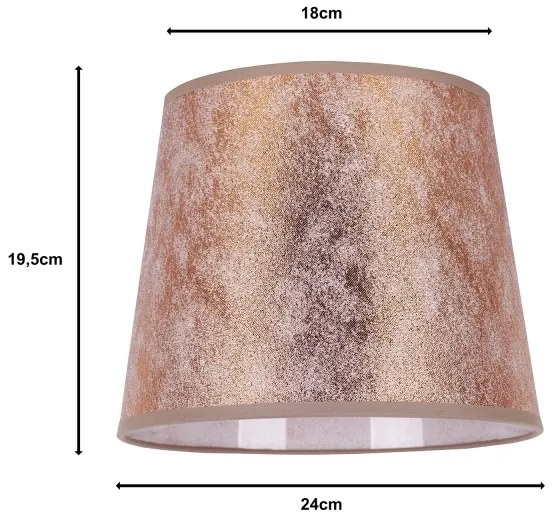 Duolla - Paralume per lampada da tavolo CLASSIC M E27 diametro 24 cm rame