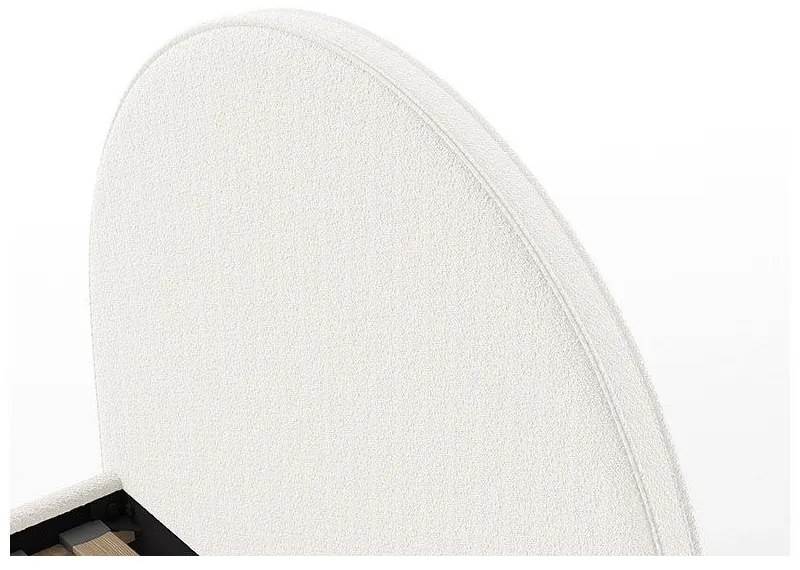 Letto singolo imbottito bianco con contenitore con rete inclusa 90x200 cm Moon – Vipack