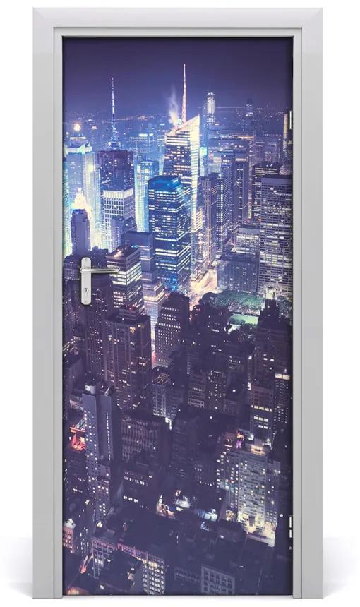 Rivestimento Per Porta Manhattan di notte 75x205 cm