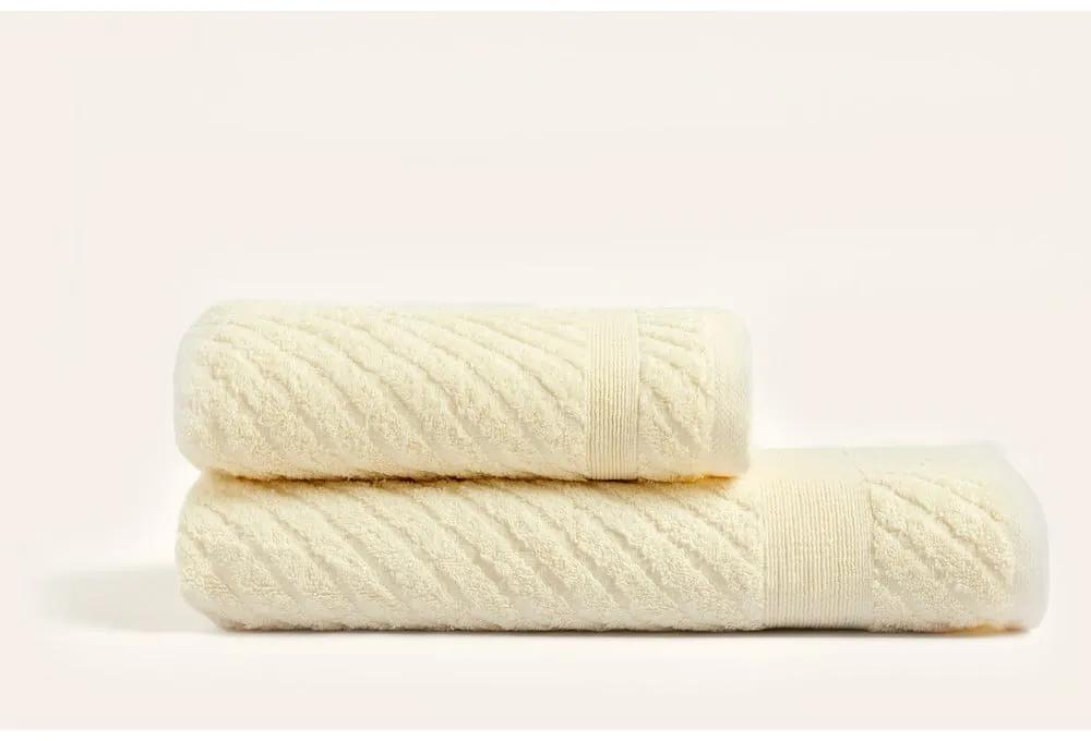 Asciugamani e teli da bagno in cotone giallo in set di 2 pezzi - Foutastic