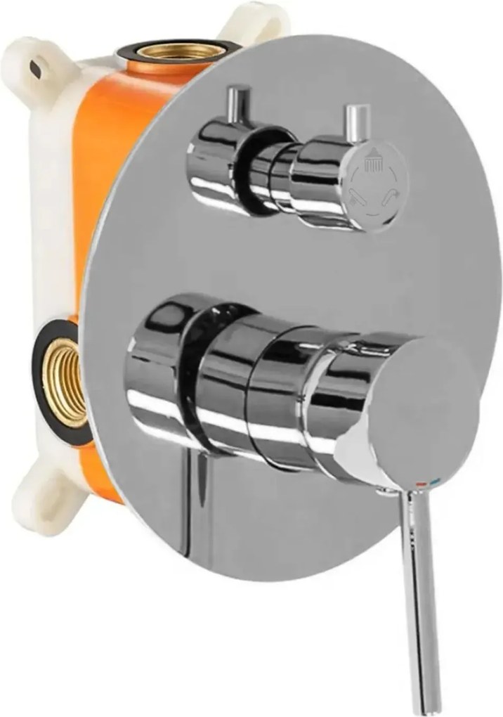 Set da vasca-doccia da incasso Rea Lungo Chrome + Box