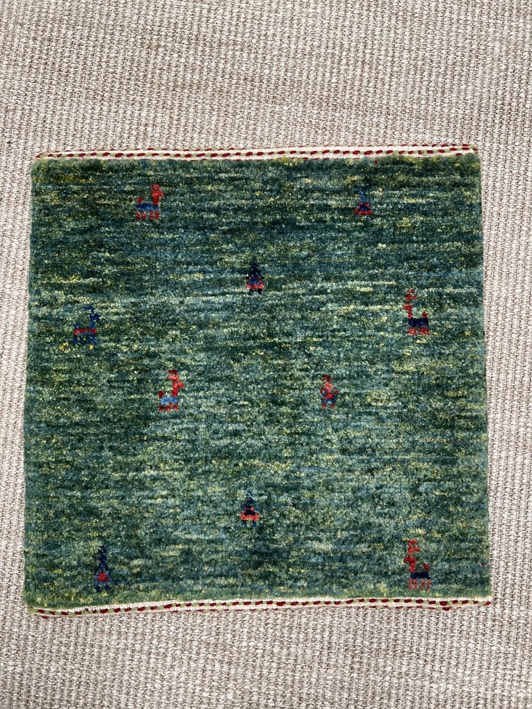 Loribaft Tappeto persiano 40x40 Verde (Iran) Annodato A Mano