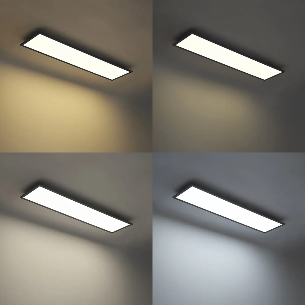 Pannello LED rettangolare nero con LED dimmerabile a 3 livelli - Reeves