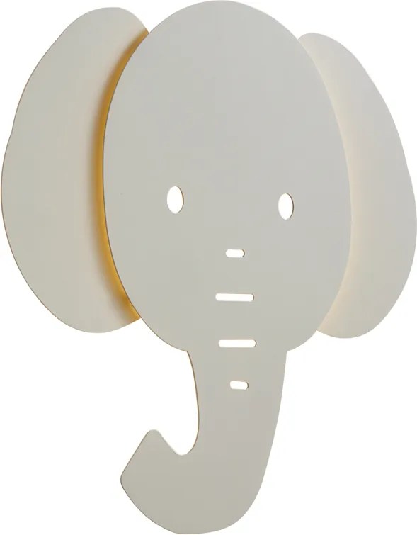 Lampada da parete per bambini beige con LED dimmerabile a 3 livelli - Ellie l'Elefante