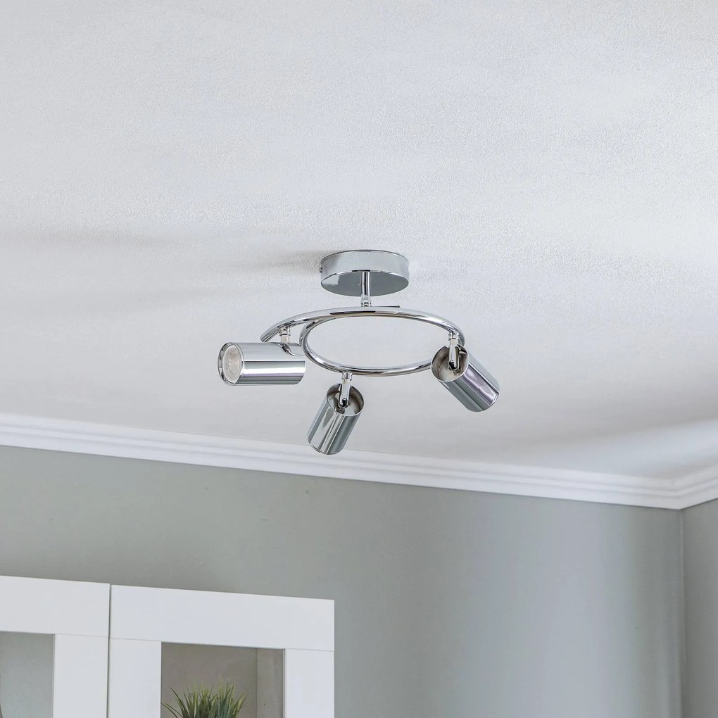 Lucea Faretto da soffitto Spotte, Ø 47 cm, cromato, a 3 luci