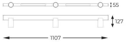 Zuma Line S230757205 - Faretto LED MANNARI 3xGU10/5W/230V + 2xLED/8W
