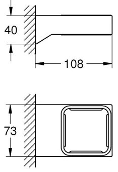 GROHE 40865000 - Supporto SELECTION CUBE in cromo lucido