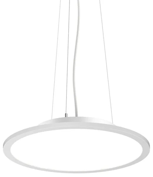 Sospensione Moderna Fly Slim Alluminio-Plastiche Bianco Led 26W 3000K D45Cm