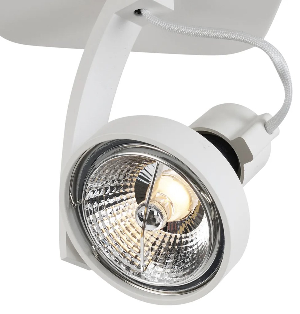 Faretto da soffitto di design bianco GU10 70mm ruotabile e inclinabile - Vo