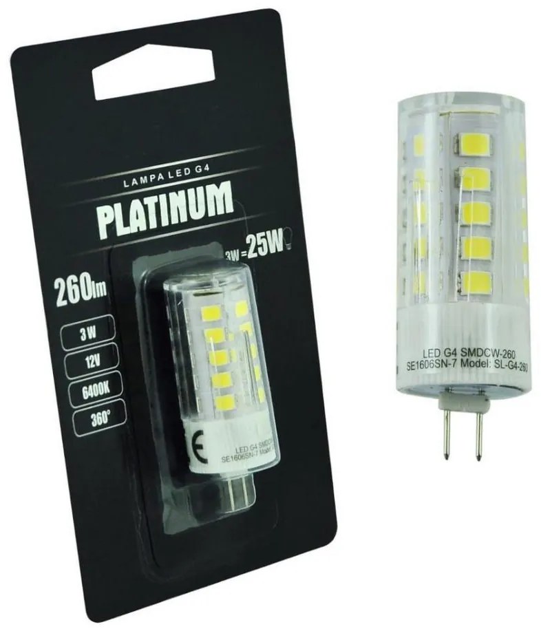 Lampadina LED G4/3W/12V 6500K