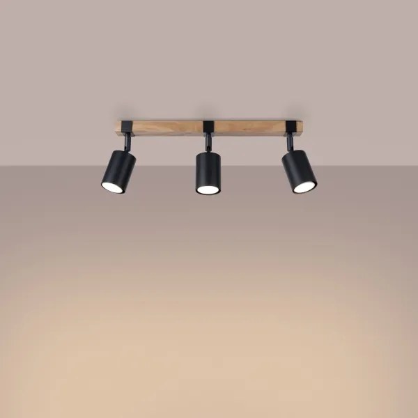 Sollux SL.1345 - Faretto FAGER 3xGU10/10W/230V nero