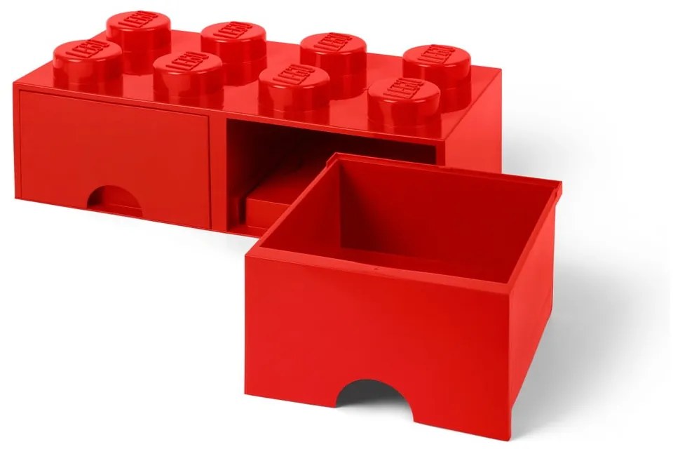 Scatola portaoggetti rossa con due cassetti - LEGO®