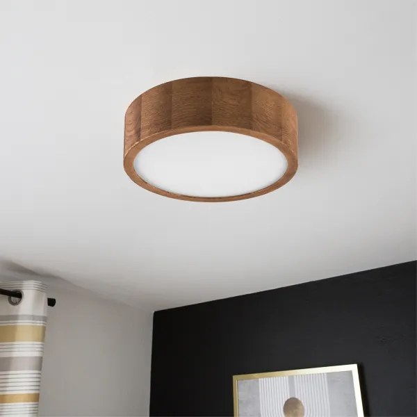 Brilagi - Plafoniera LED RGBW dimmerabile CARVALHO 1xE27/9W/230V Wi-Fi rovere diam. 27,5