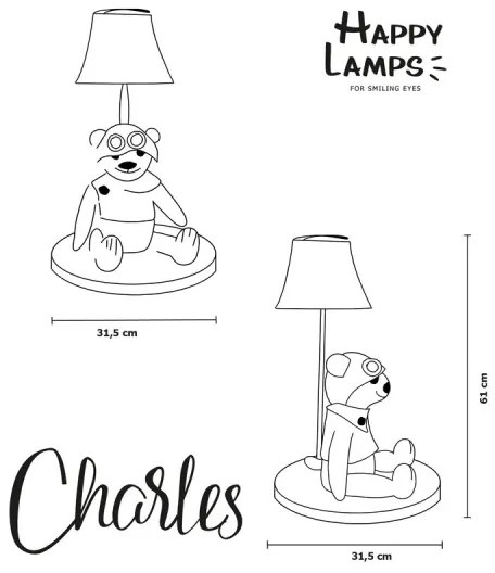 Happy Lamps - Lampada da tavolo LED per bambini CHARLES LED/5,4W/230V orso