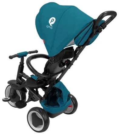 QPlay - Triciclo 3 in 1 per bambini RITO EVA PLUS turchese