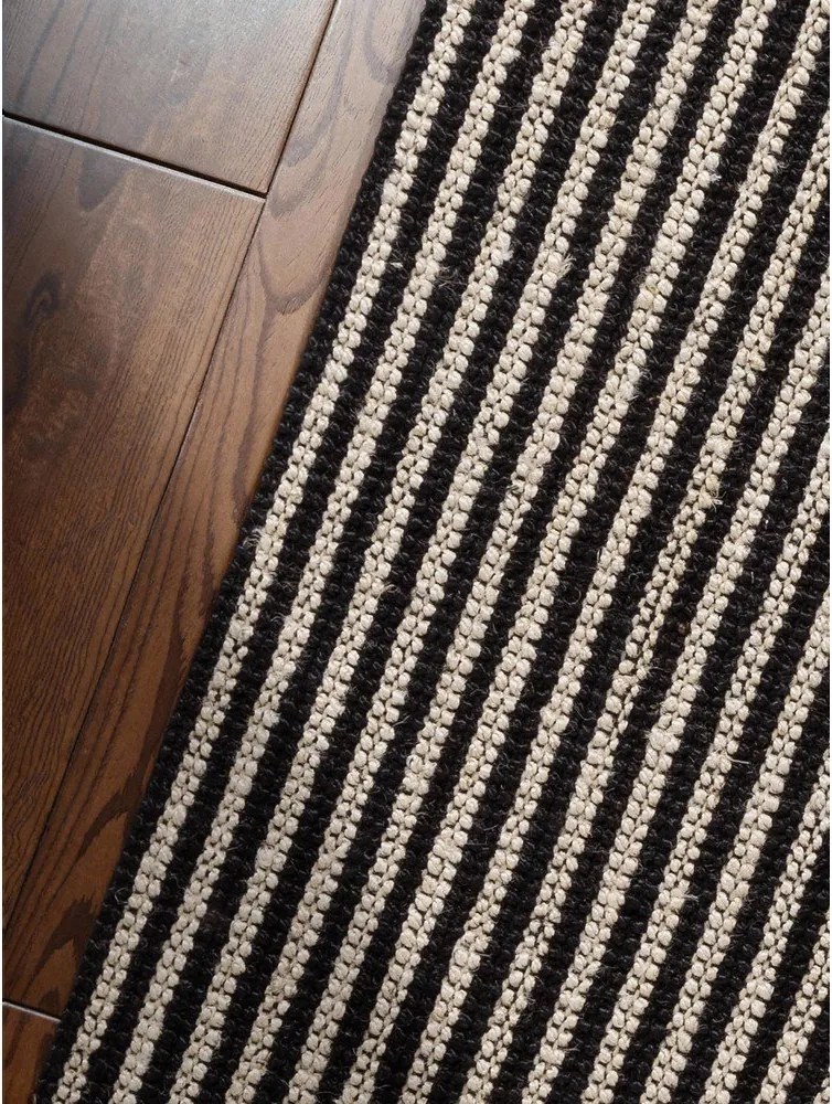 Tappeto in juta nero tessuto a mano 160x230 cm Harvest Ebony - Elle Decoration