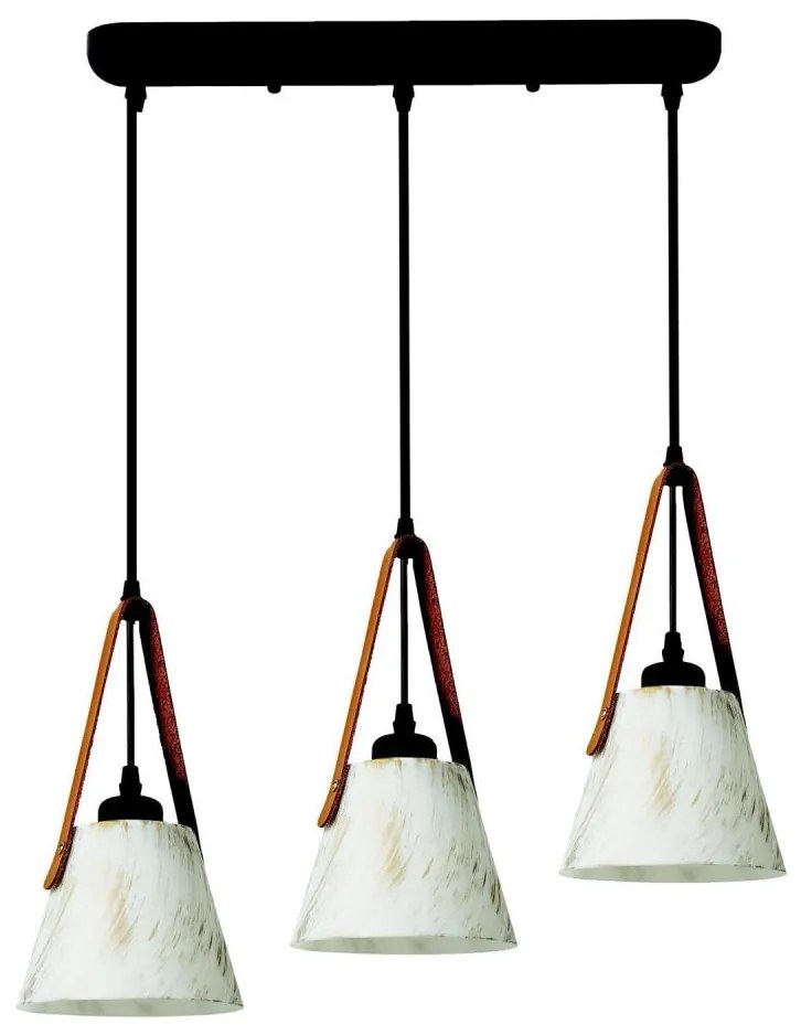 Lampadario a sospensione con filo 3xE27/40W/230V bianco