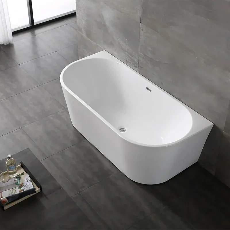 Vasca da bagno a parete 80x170 cm scarico incluso Arya