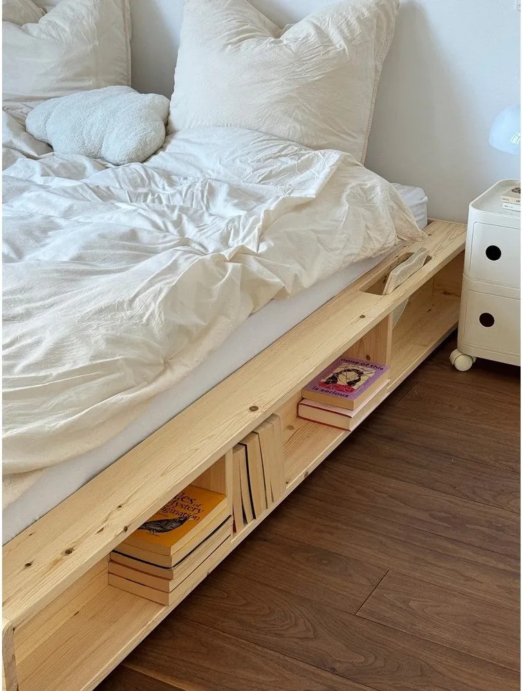 Letto matrimoniale in legno di pino con griglia 160x200 cm Ziggy - Karup Design