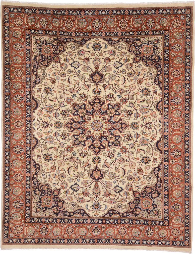 Kerman Tappeto 270 x 220 (Iran) Annodato A Mano