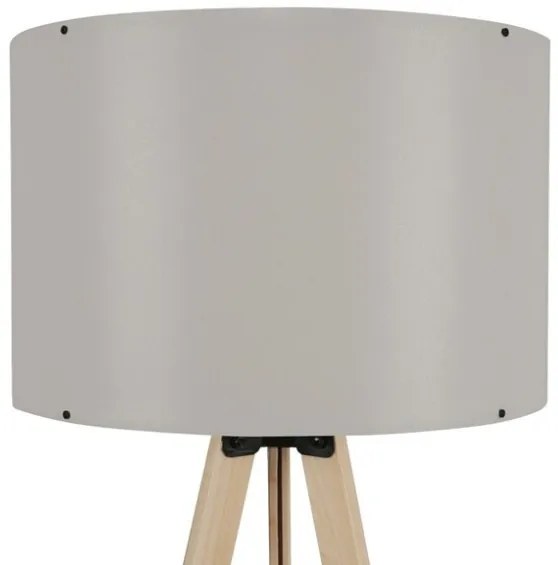 Lampada Treppiede Da Pavimento 38x140 Cm Design Moderno 60W Beige E Crema