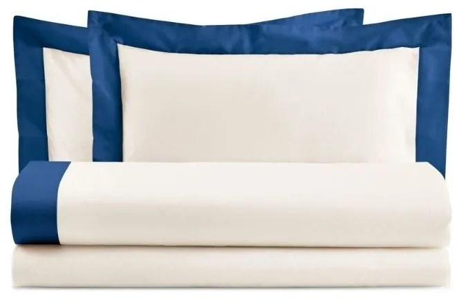 Completo Letto in Puro Cotone Diamante  Collezione Casa  Colore Blu, Dimensioni e Misure Piazza e mezza francese