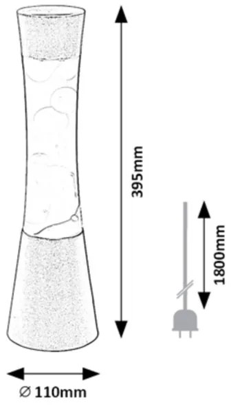 Rabalux 7029 - Lampada lava MINKA 1xGY6,35/20W/230V blu