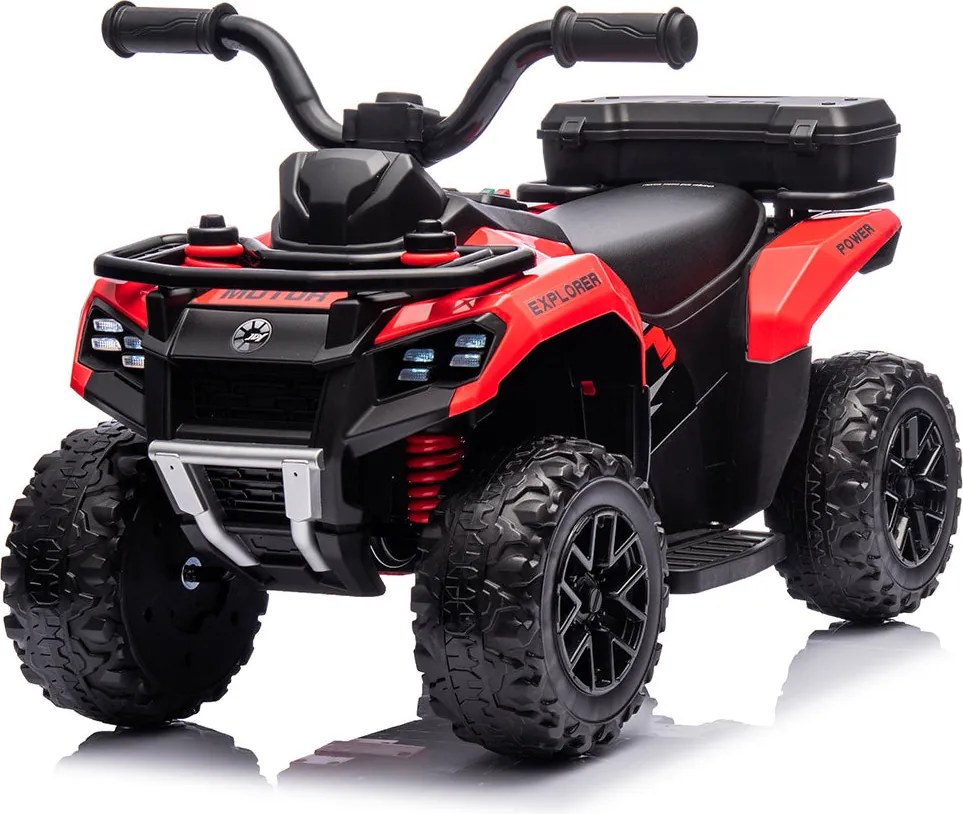 Quad Elettrico per Bambini Safari 6V con Bauletto Posteriore Rosso...