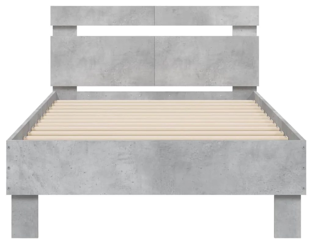 Giroletto testiera grigio cemento 100x200 cm legno multistrato