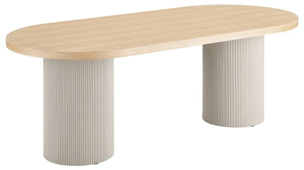 Tavolo da pranzo con piano effetto frassino 100x220 cm Solva – House Nordic
