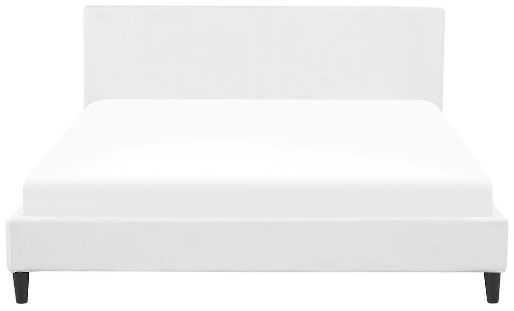 Letto imbottito in velluto bianco 180 x 200 cm FITOU Beliani