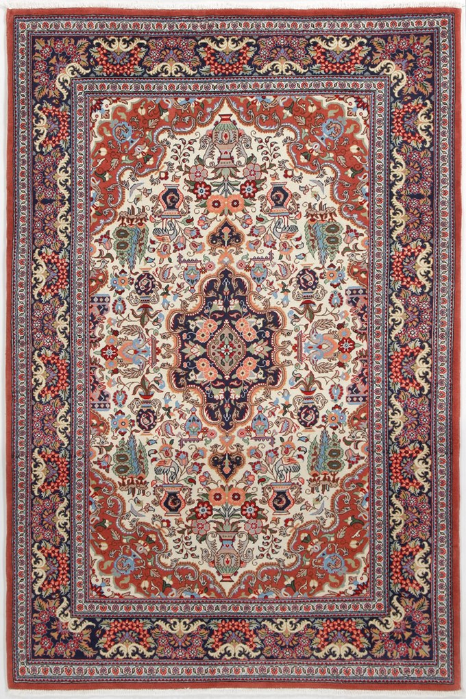 Ghom Tappeto 110 x 160 (Iran) Annodato A Mano