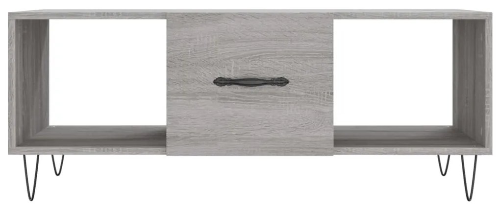 Tavolino da salotto grigio sonoma 102x50x40cm legno multistrato