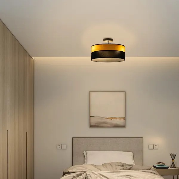 Plafoniera da soffitto ALBA 3xE27/15W/230V Ø 40 cm nero/marrone