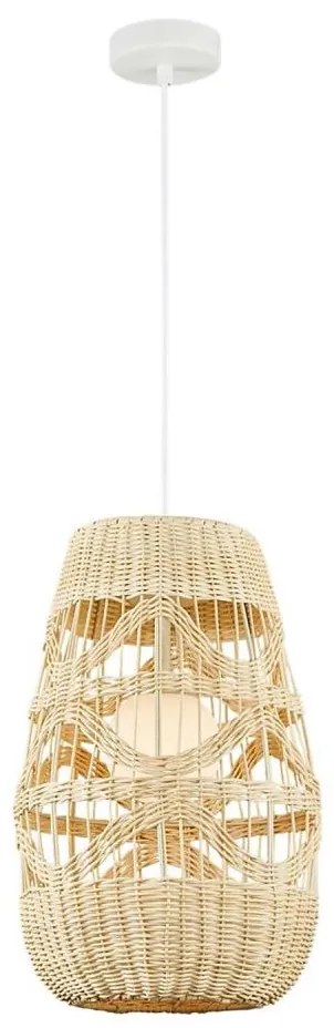 Lampadario a sospensione con filo ARONA 1xG9/9W/230V diametro 25 cm rattan