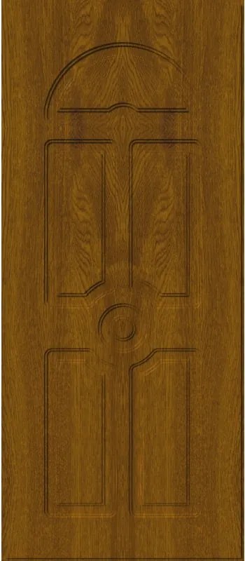 Pannello per porta d'ingresso P087 rivestito in pvc, noce L 92 x H 210.5 cm, Sp 6 mm apertura reversibile