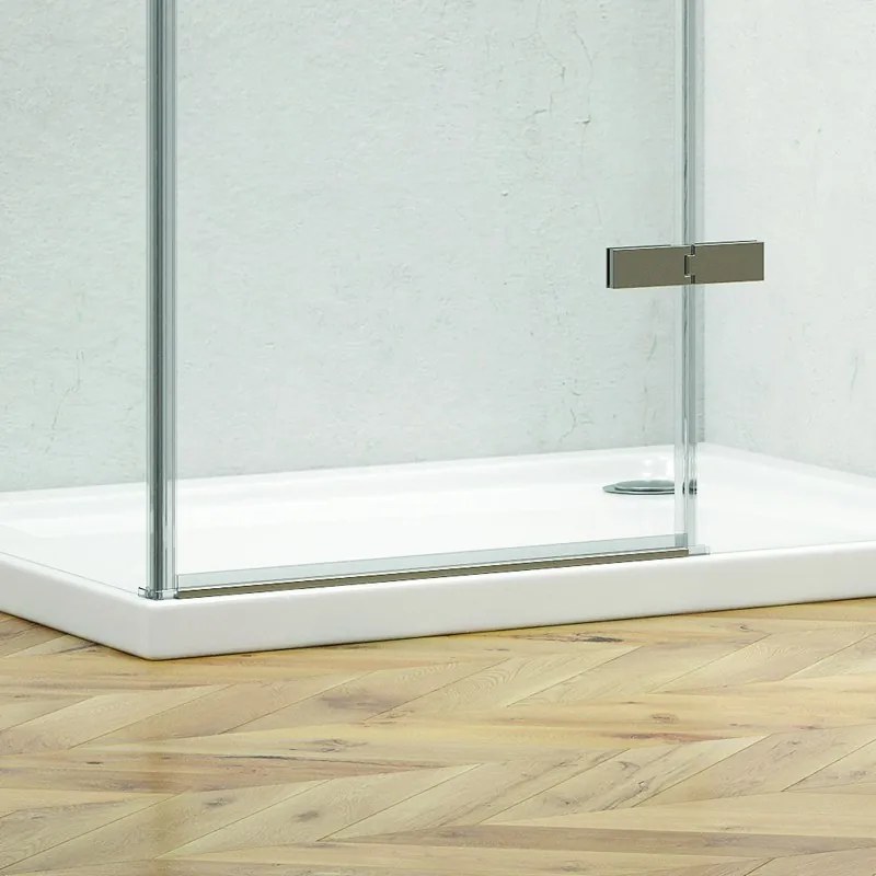 Box doccia 120x90 anta battente vetro anticalcare 8mm altezza 200h KT5000 - KAMALU