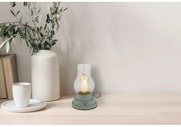 Globo 58016B - Lampada da tavolo LED dimmerabile PETRO LED/1W/3,7V 1200mAh verde