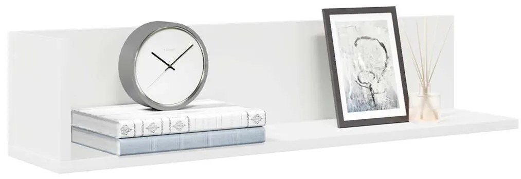 Mensole A Muro 2 Pz Bianche 75x16,5x16,5 Cm İn Truciolato /