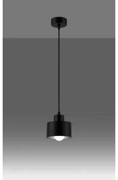 Sollux SL.1132 - Lampadario a cavo SAVAR 1xE27/60W/230V nero