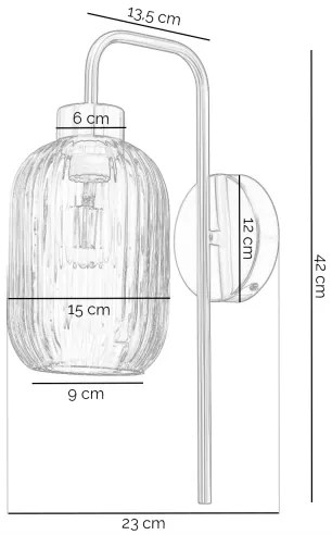ONLI - Lampada da parete DOROTY 1xE27/15W/230V in ottone