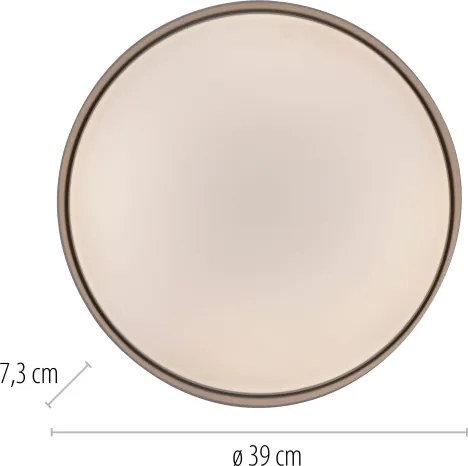 Schöner Wohnen 14594-39 - Lampada da soffitto dimmerabile TAVOLI LED/20W/230V grigio + telecomando