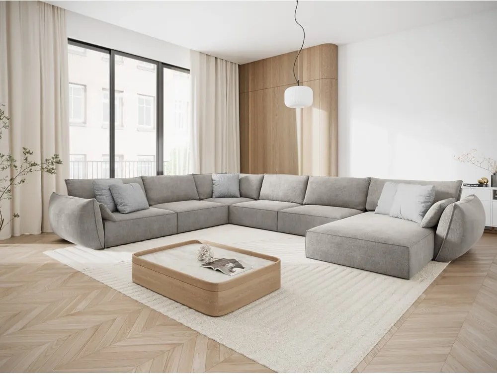 Divano angolare grigio chiaro (angolo sinistro) Vanda - Mazzini Sofas