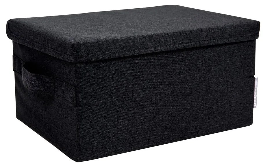 Scatola in tessuto nero con coperchio 35x19x26 cm Soft Storage - Bigso Box of Sweden