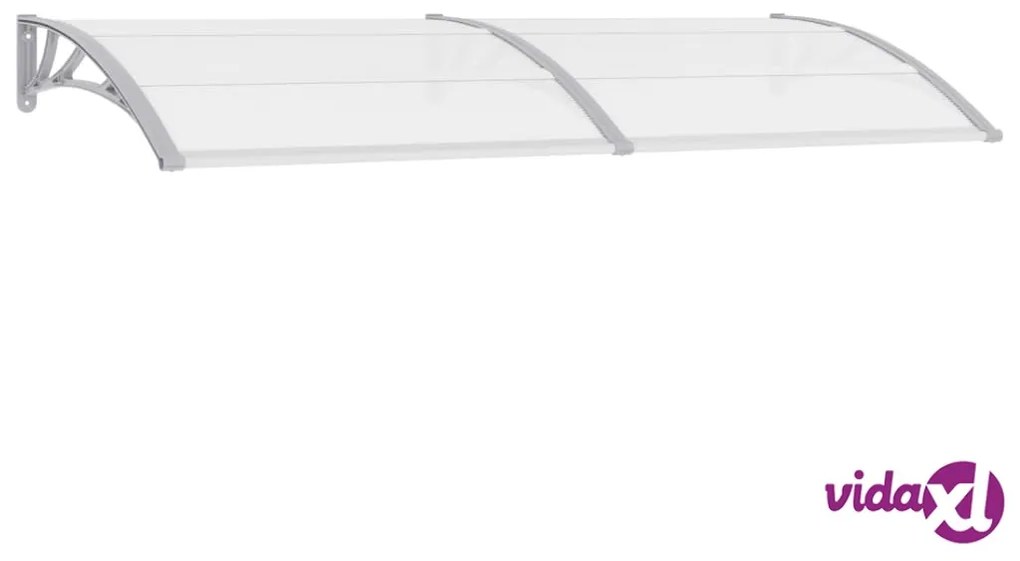 vidaXL Pensilina per Porta Grigia 240x100 cm in PC