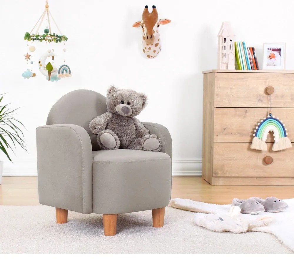 Poltrona grigia per bambini Nock - Artie